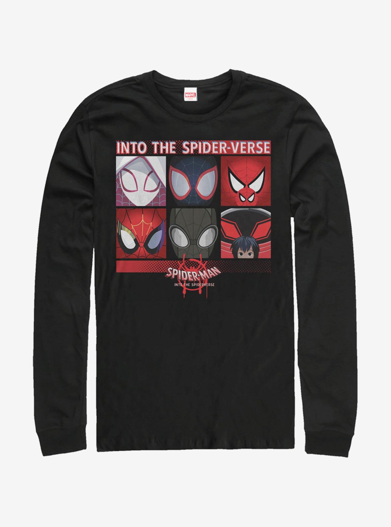 Marvel Spider-Man Six Up Long-Sleeve T-Shirt, BLACK, hi-res