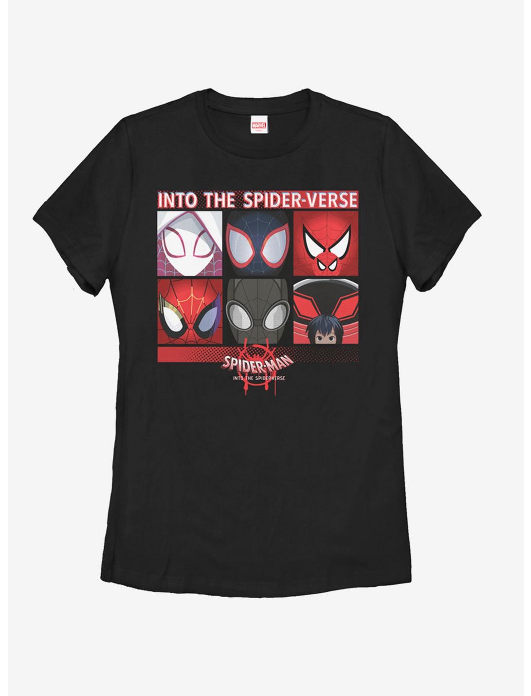 Marvel Spider-Man Six Up Womens T-Shirt, BLACK, hi-res