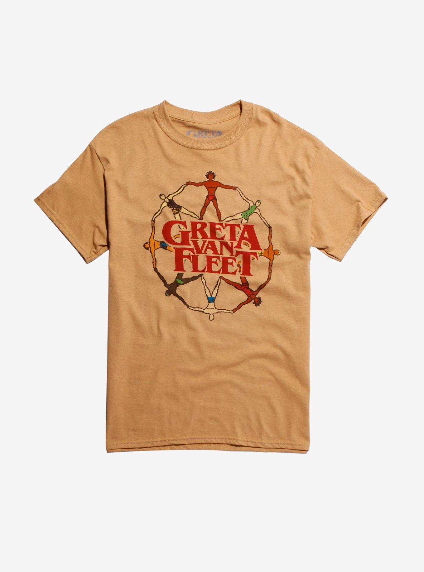 Greta Van Fleet Circle Of People T-Shirt, YELLOW, hi-res