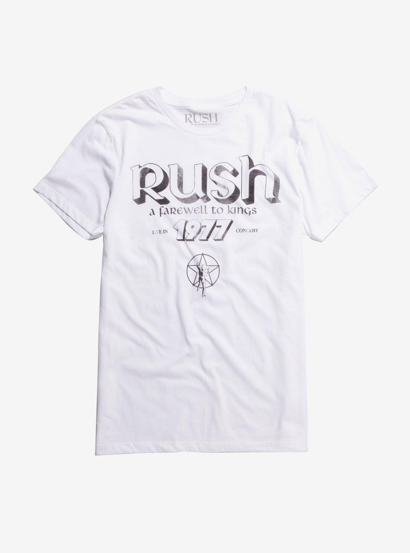 Rush A Farewell To Kings 1977 Tour T-Shirt, WHITE, hi-res