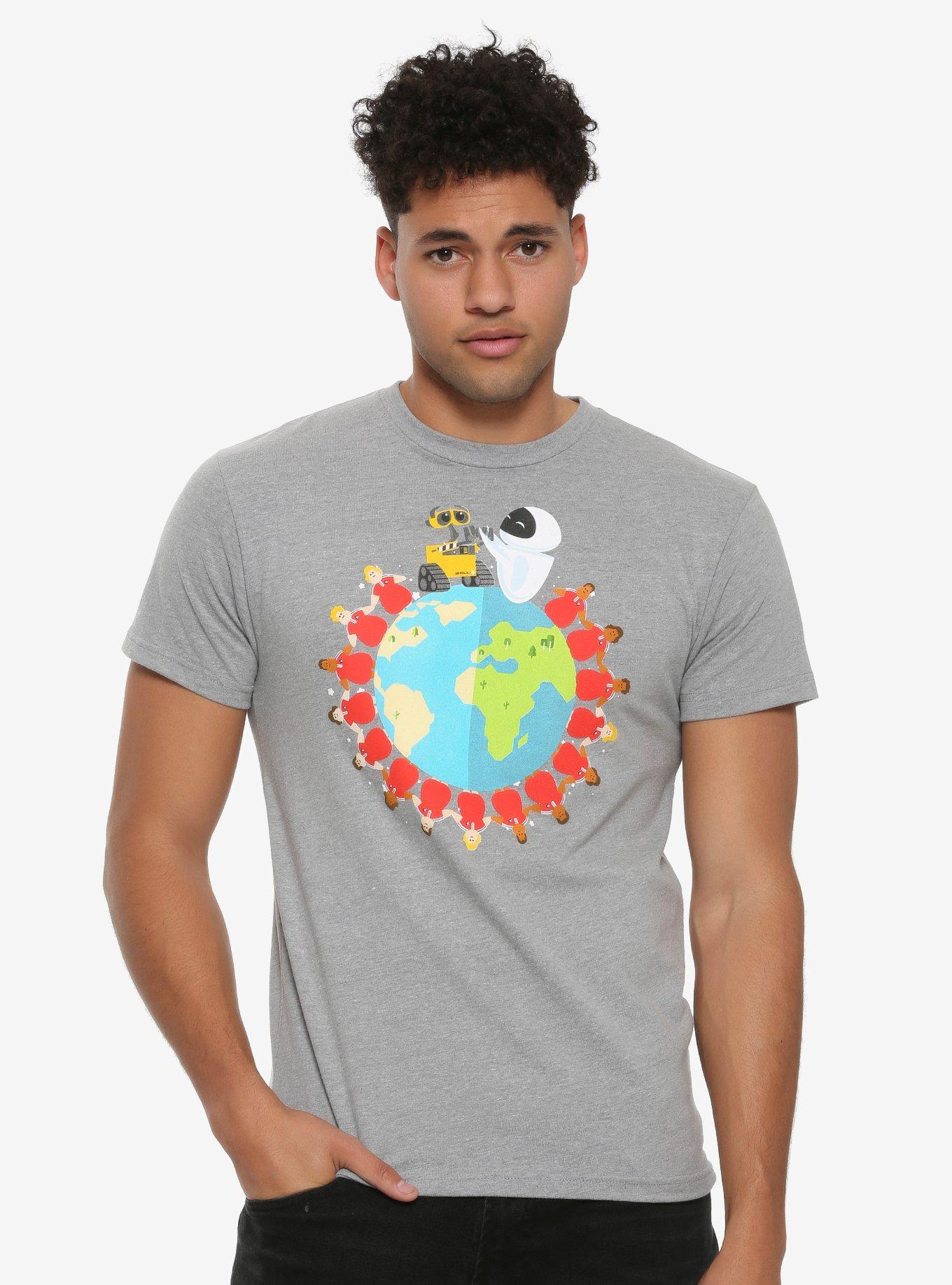 Disney Pixar WALL-E All Over the World T-Shirt, GREY, hi-res