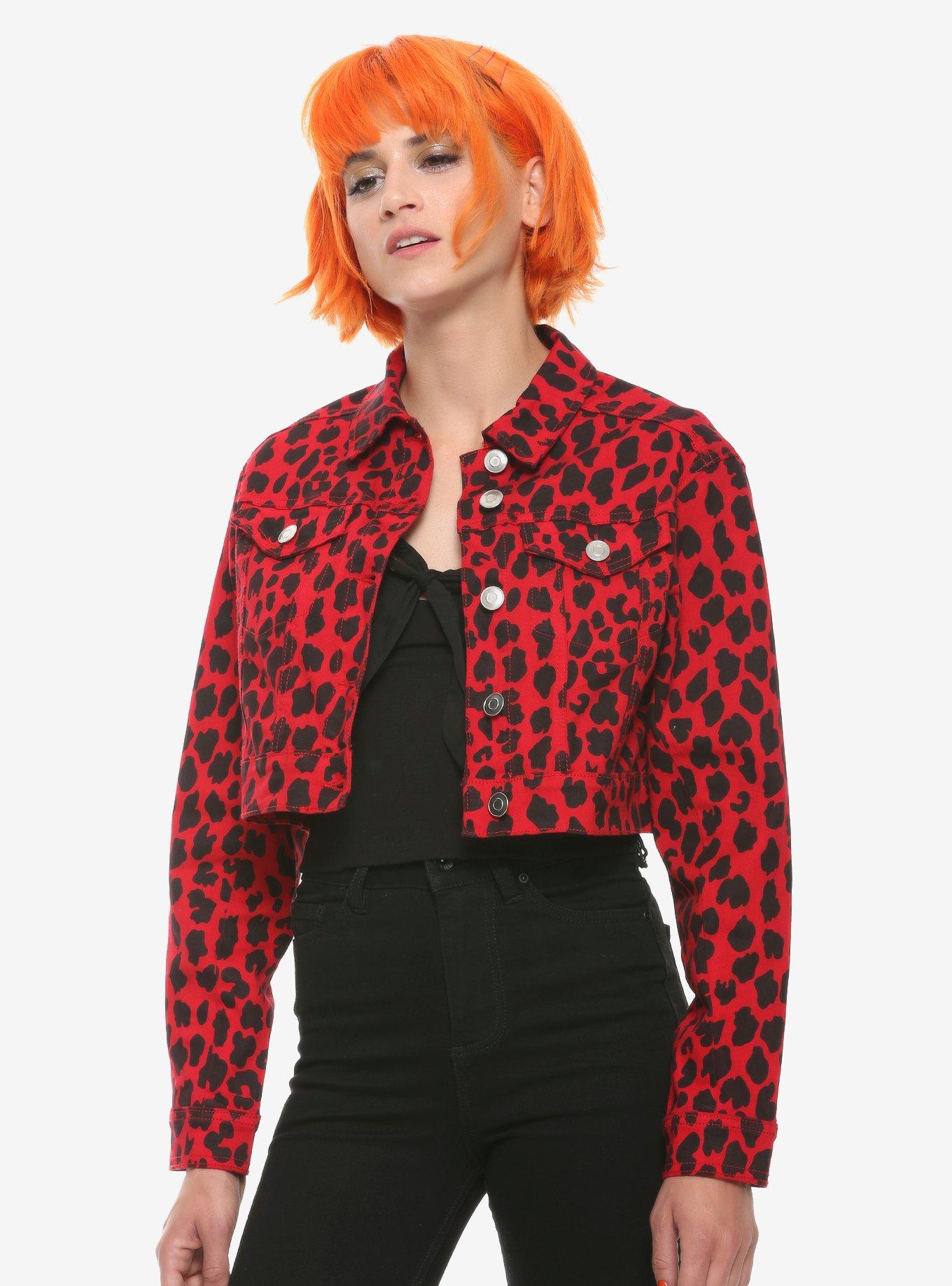 Leopard Print Girls Crop Jacket | Hot Topic