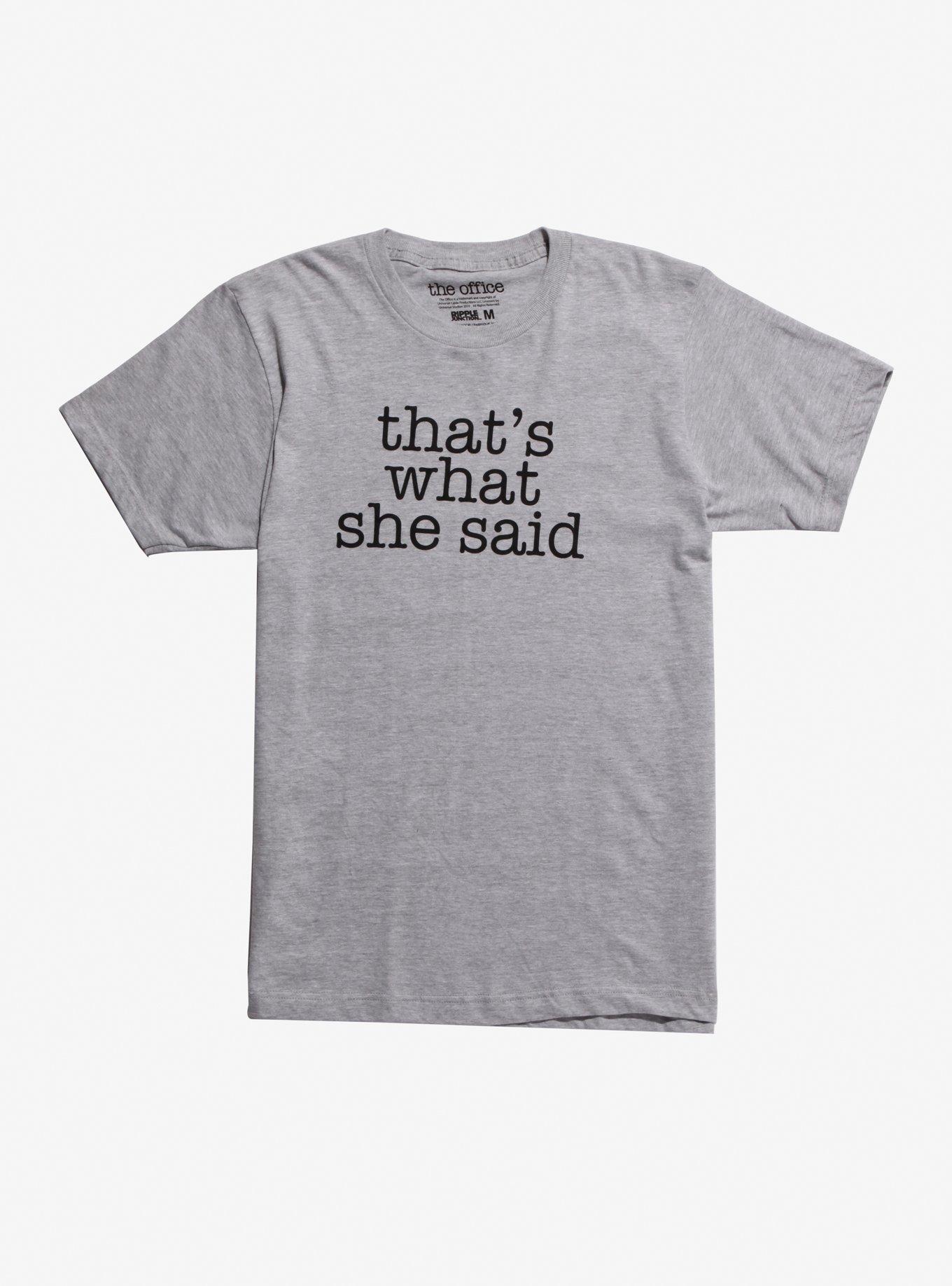 The Office That's What She Said Typed T-Shirt, BLACK, hi-res
