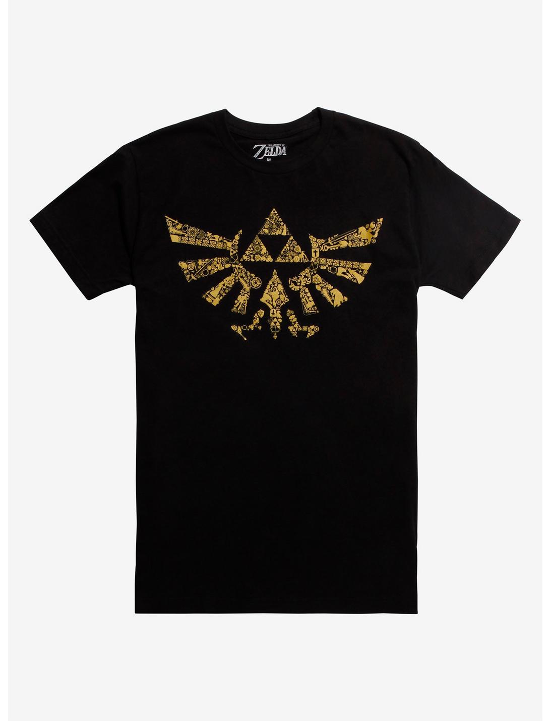 The Legend Of Zelda Hylian Crest Icons T-Shirt, YELLOW, hi-res