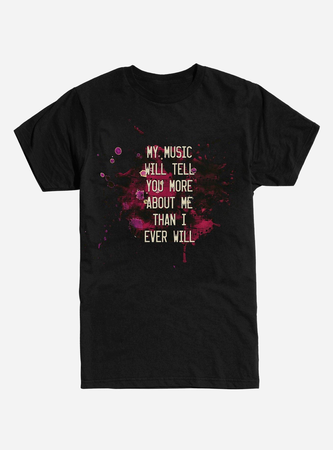 My Music Will Tell You More T-Shirt, BLACK, hi-res