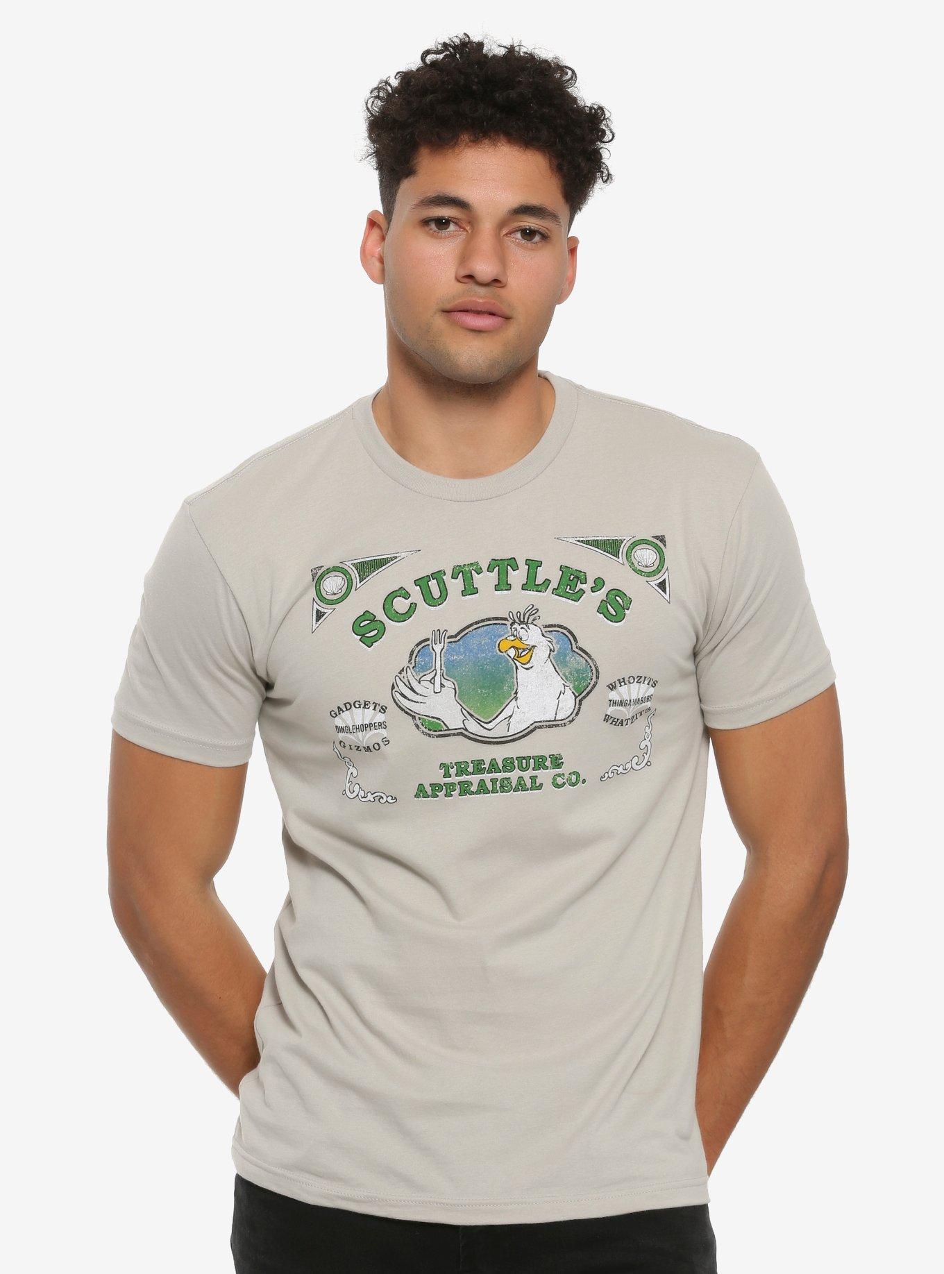 Disney The Little Mermaid Scuttle's Treasure Appraisal Co. T-Shirt, GREY, hi-res