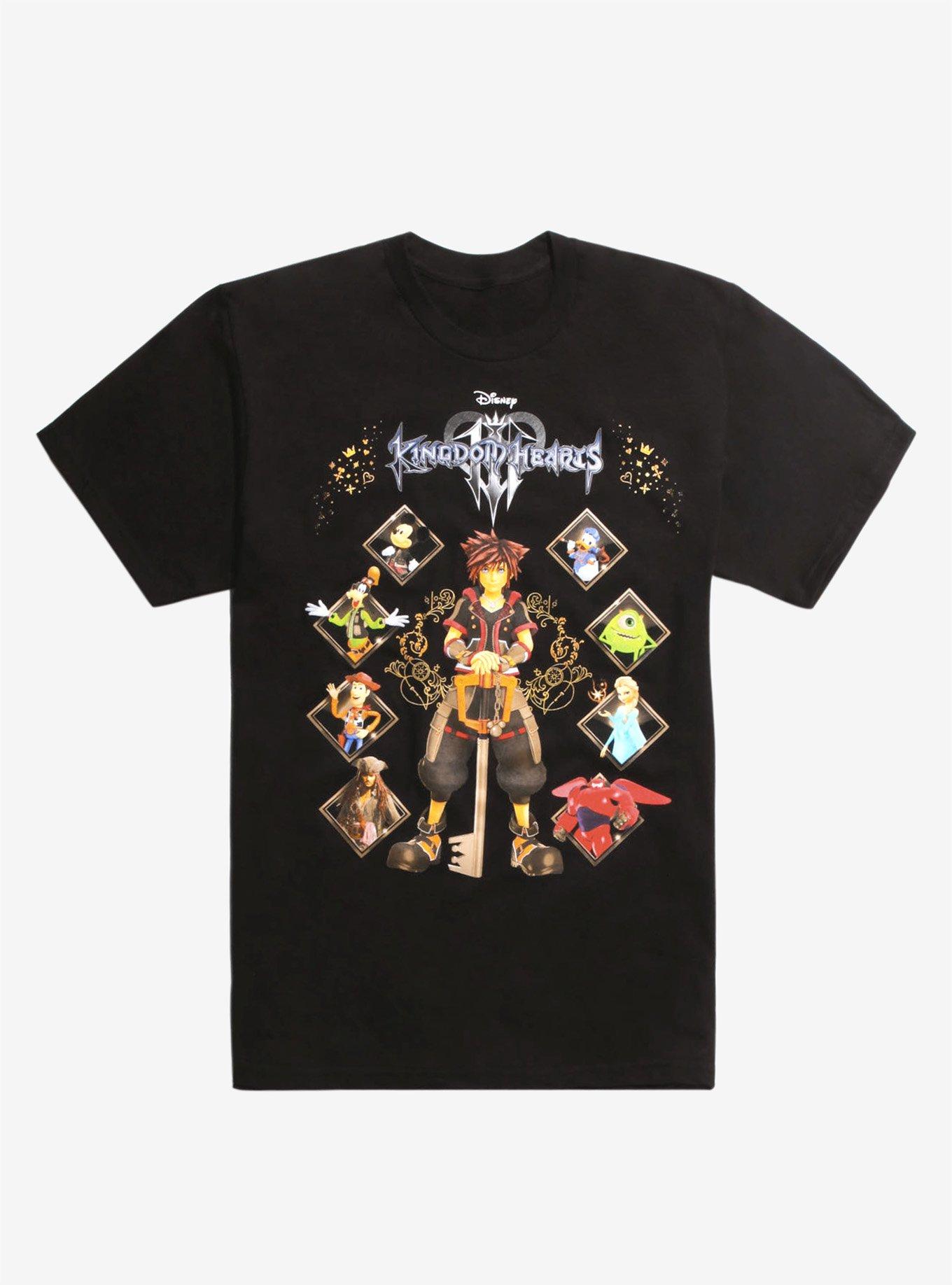 Disney Kingdom Hearts III Poster T-Shirt Hot Topic Exclusive, MULTI, hi-res