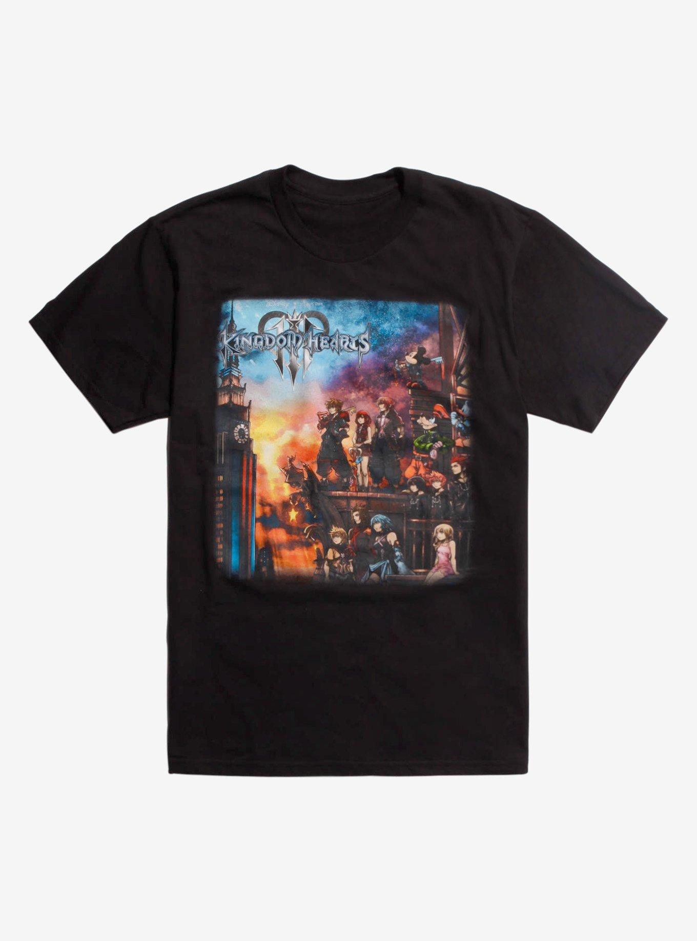 Disney Kingdom Hearts III Game Cover T-Shirt Hot Topic Exclusive, MULTI, hi-res