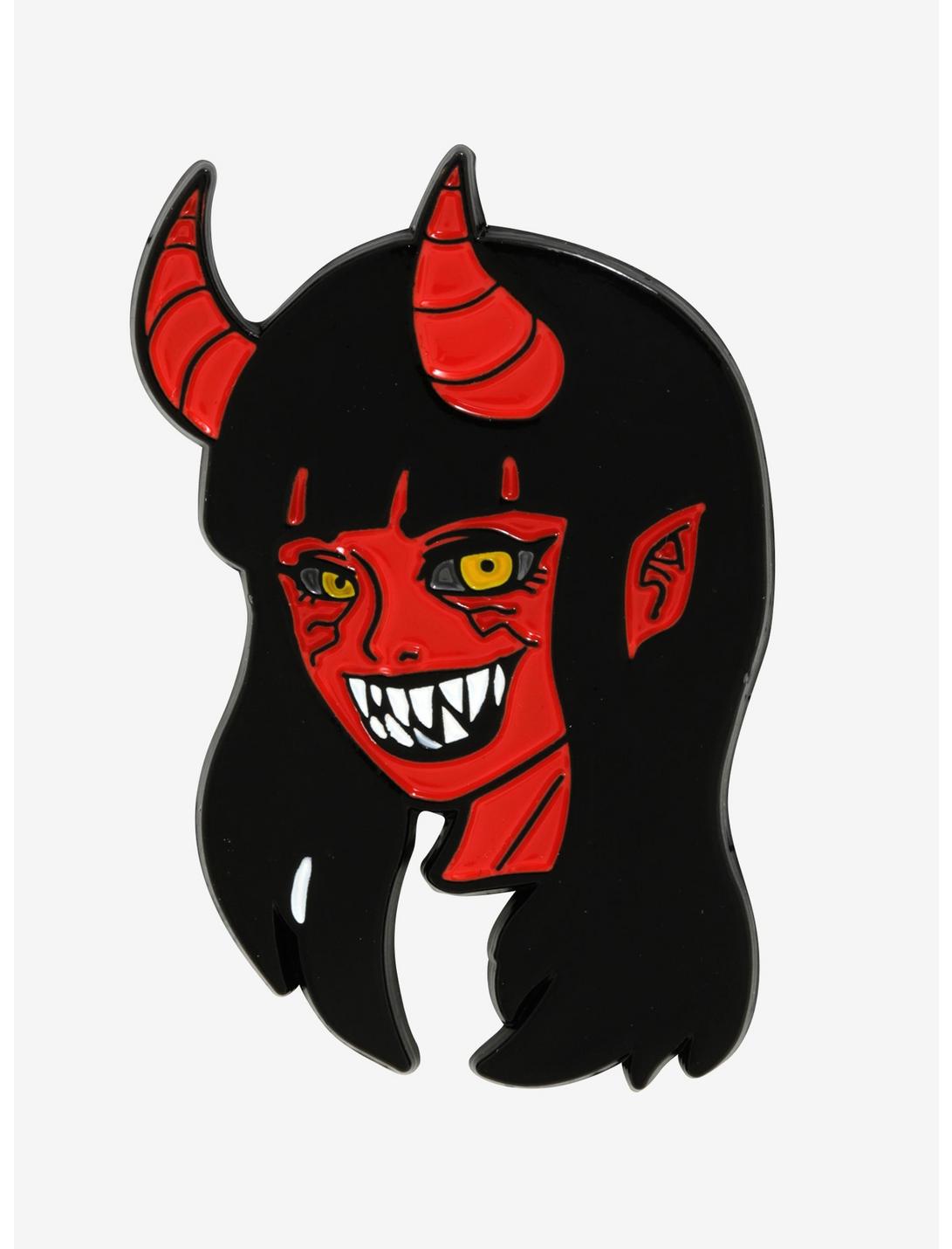 Devil Girl Enamel Pin, , hi-res