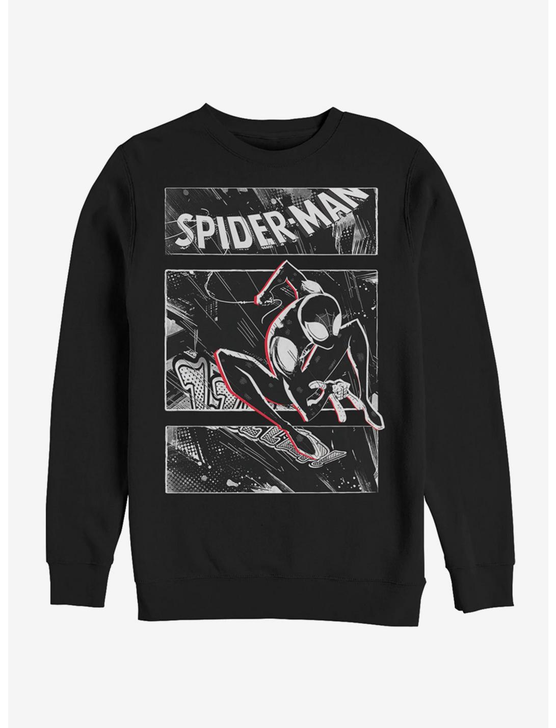 Marvel Spider-Man: Into The Spider-Verse Street Panels Sweatshirt, BLACK, hi-res