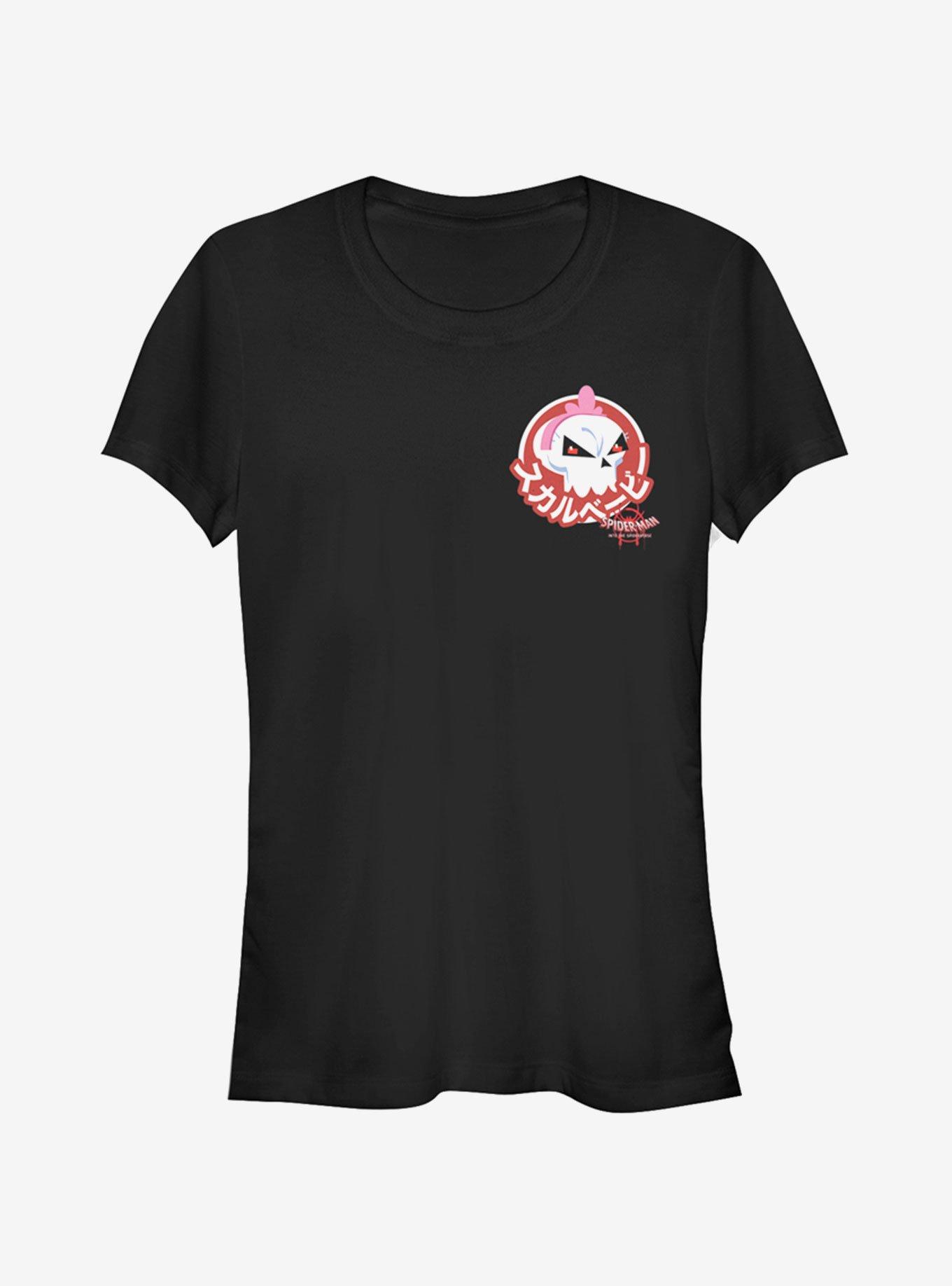 Marvel Spider-Man: Into The Spider-Verse Skull Sticker Pocket Girls T ...