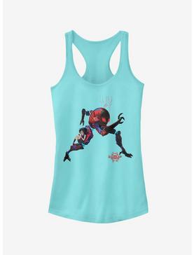 Marvel Spider-Man: Into The Spider-Verse Giant Robo Cancun Blue Girls Tank Top, CANCUN, hi-res