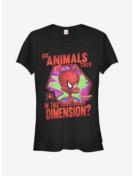 Marvel Spider-Man: Into The Spider-Verse Animals Talk Girls T-Shirt, , hi-res