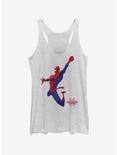 Marvel Spider-Man: Into The Spider-Verse Real Spider-Man Heathered Girls Tank Top, WHITE HTR, hi-res