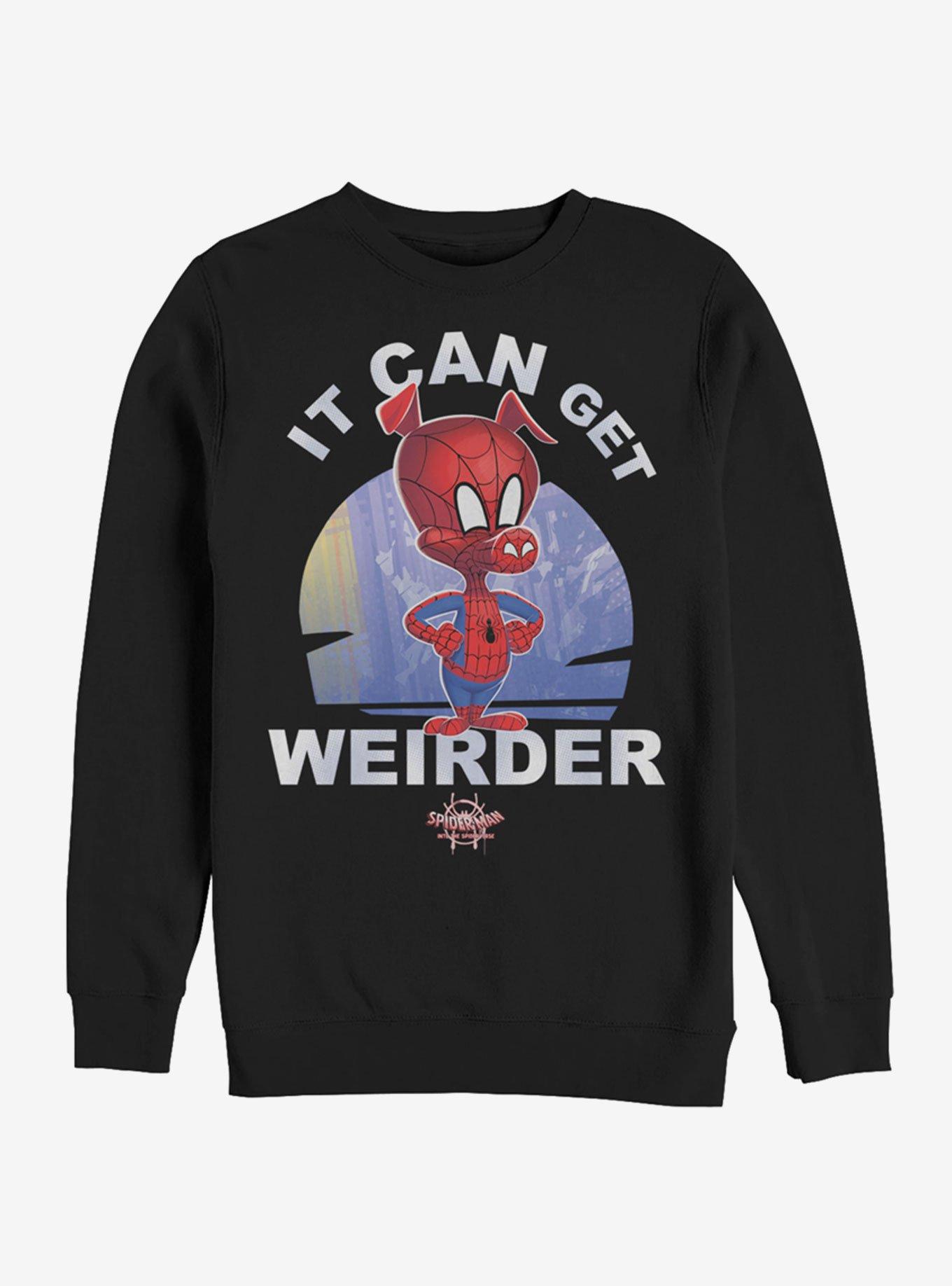 Marvel Spider-Man: Into The Spider-Verse It Can Get Weirder Spider-Ham Sweatshirt, BLACK, hi-res