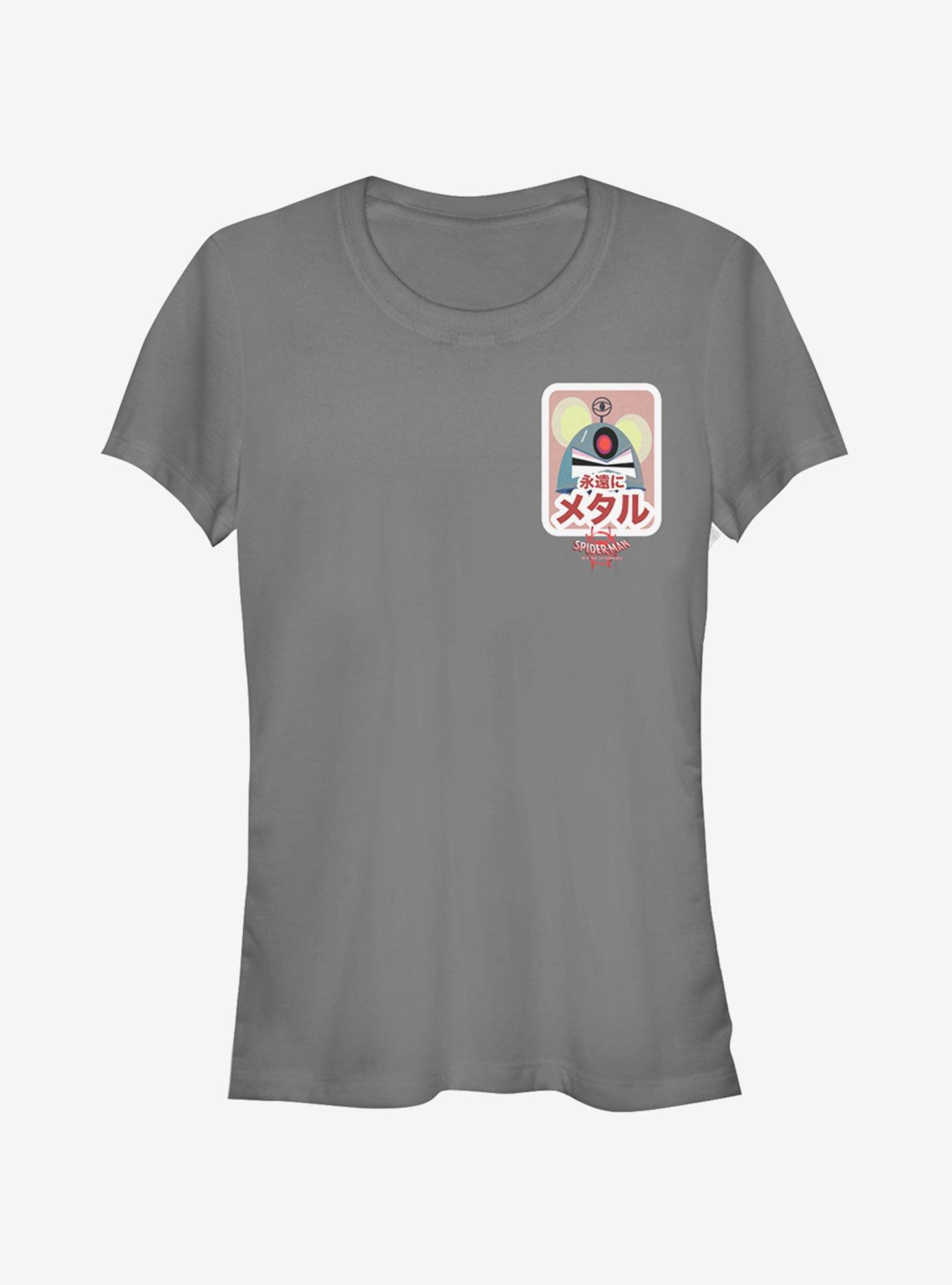 Marvel Spider-Man: Into The Spider-Verse Robot Mouse Sticker Pocket Girls T-Shirt, , hi-res