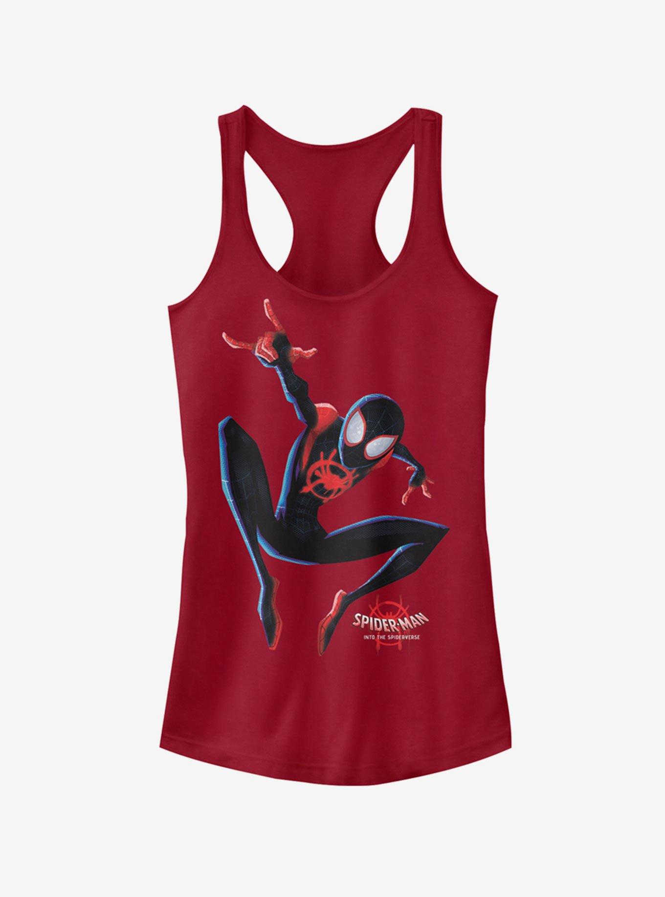 Marvel Spider-Man: Into The Spider-Verse Big Miles Scarlet Girls Tank Top, SCARLET, hi-res