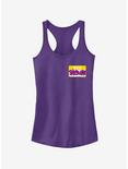 Marvel Spider-Man: Into The Spider-Verse Hello Spider-Man Name Tag Purple Girls Tank Top, PURPLE, hi-res