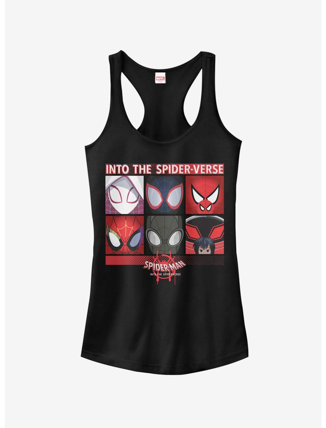 Marvel Spider-Man: Into The Spider-Verse Six Up Girls Tank Top, BLACK, hi-res
