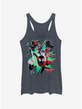 Marvel Spider-Man: Into The Spider-Verse Group Heathered Girls Tank Top, NAVY HTR, hi-res
