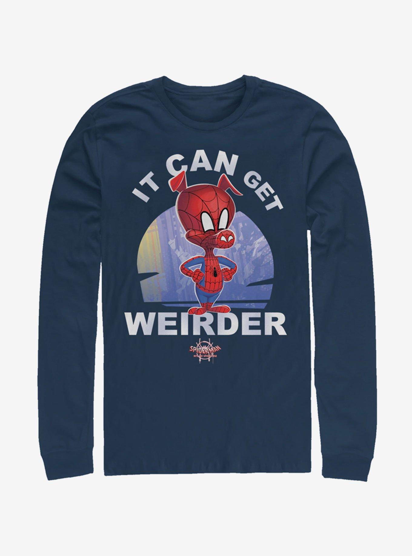 Marvel Spider-Man: Into The Spider-Verse It Can Get Weirder Spider-Ham Long-Sleeve T-Shirt, NAVY, hi-res