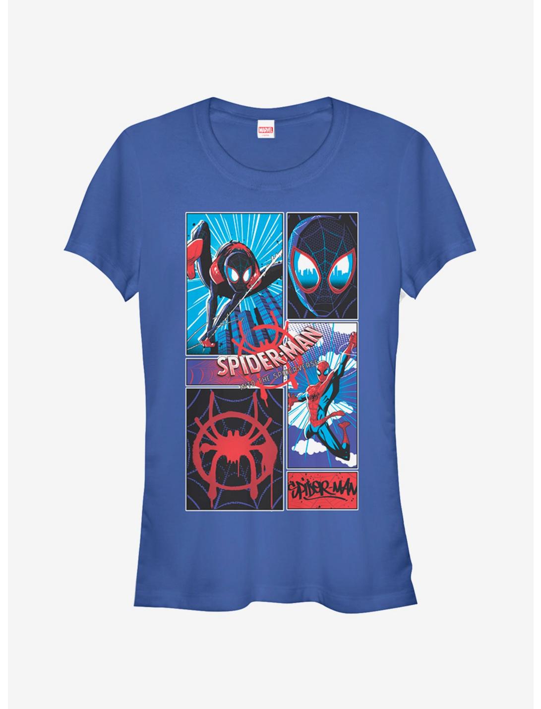 Marvel Spider-Man: Into The Spider-Verse Comic Spiders Girls T-Shirt, ROYAL, hi-res