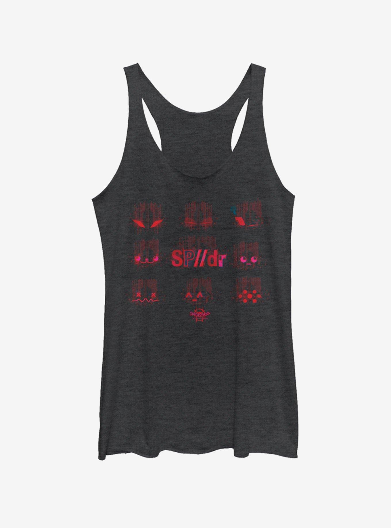 Marvel Spider-Man: Into The Spider-Verse SPdr Heathered Girls Tank Top, BLK HTR, hi-res