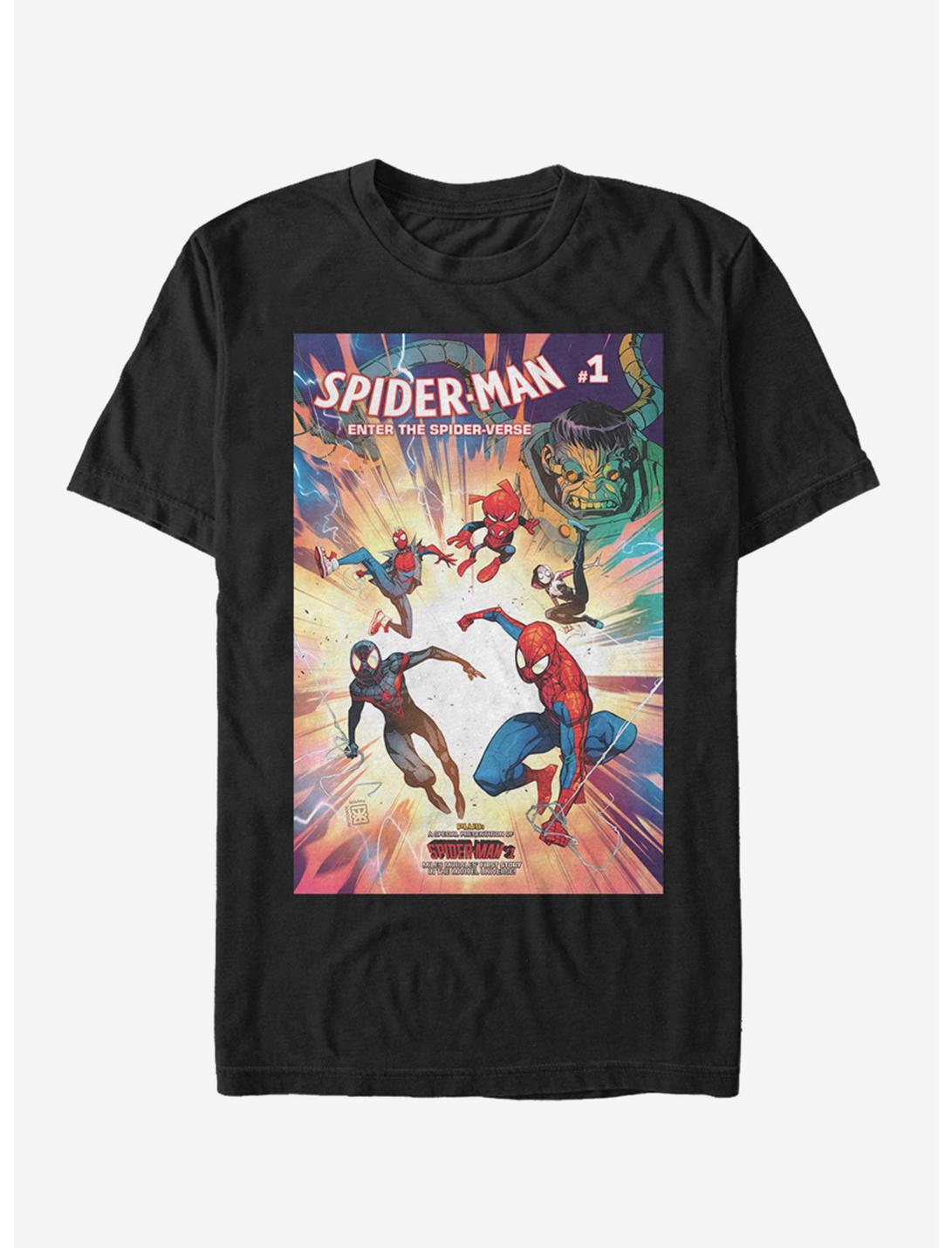 Marvel Spider-Man: Enter The Spider-Verse Number One T-Shirt, BLACK, hi-res
