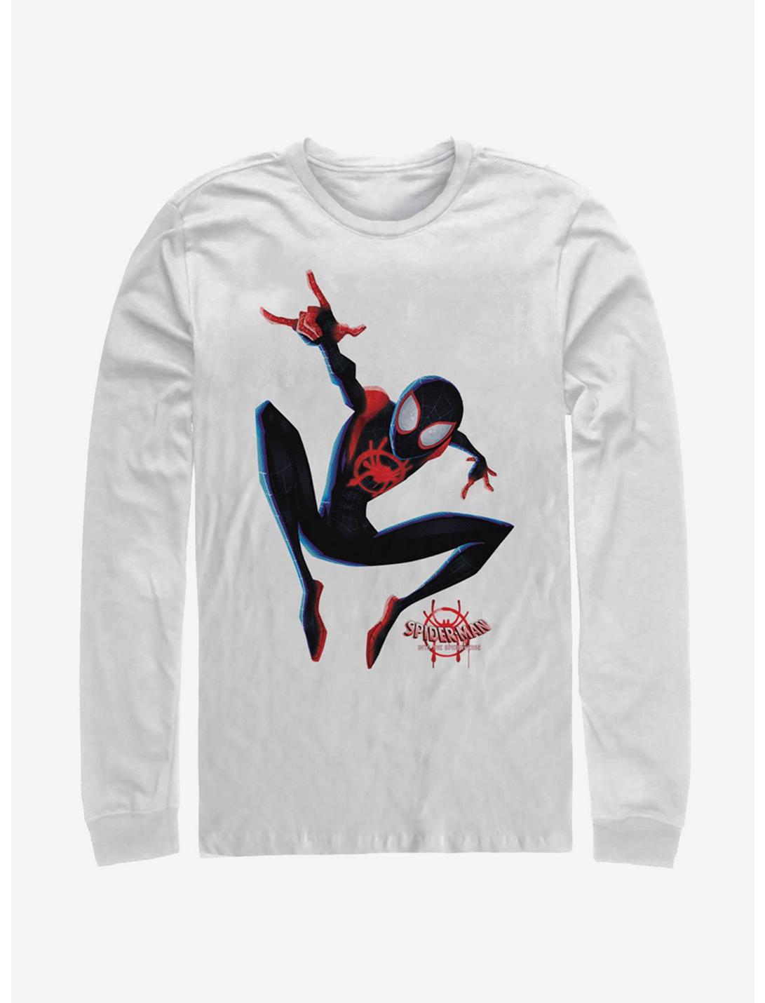 Marvel Spider-Man: Into The Spider-Verse Big Miles Long-Sleeve T-Shirt, WHITE, hi-res