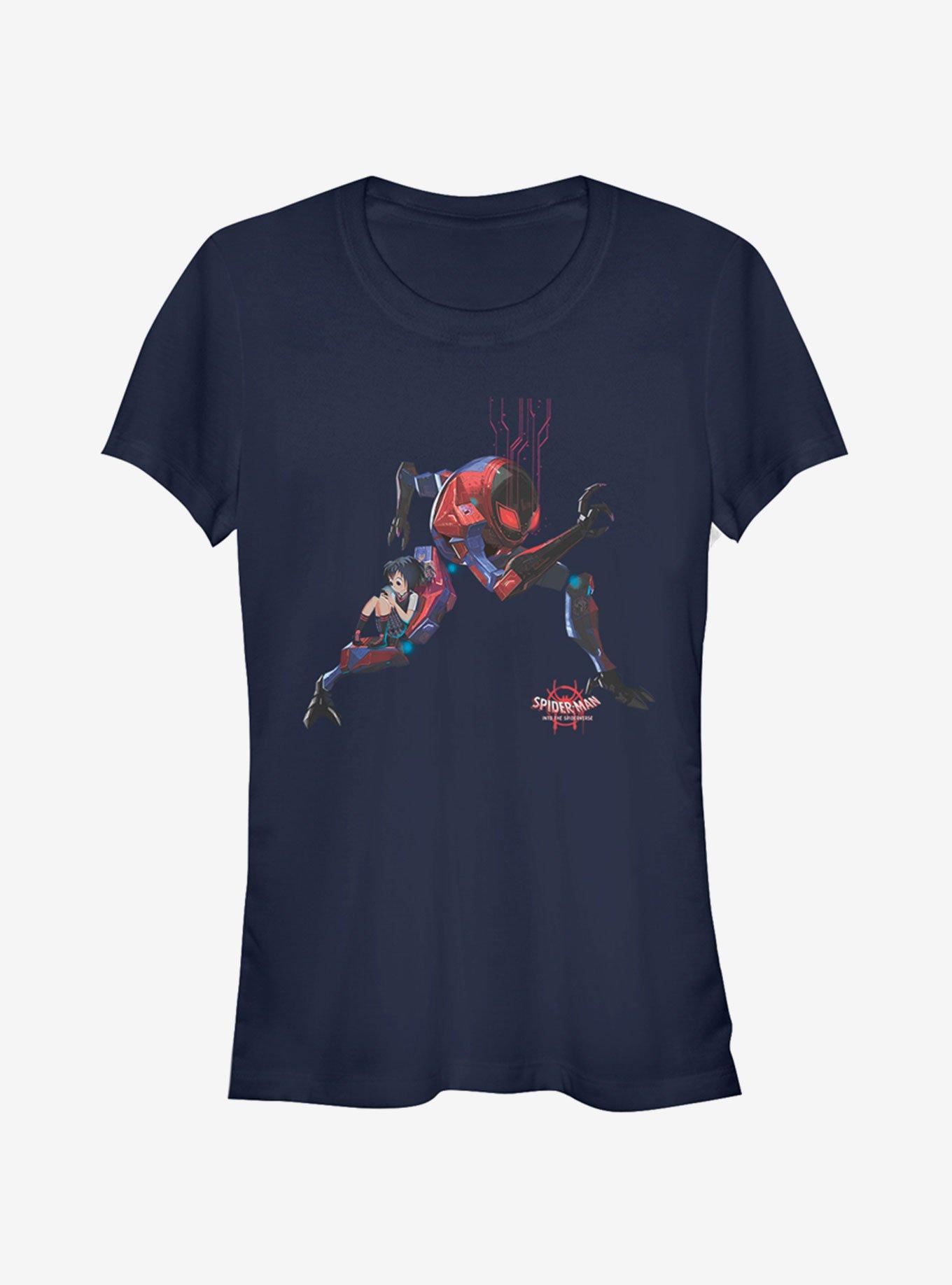 Marvel Spider-Man: Into The Spider-Verse Giant Robo Girls T-Shirt, NAVY, hi-res