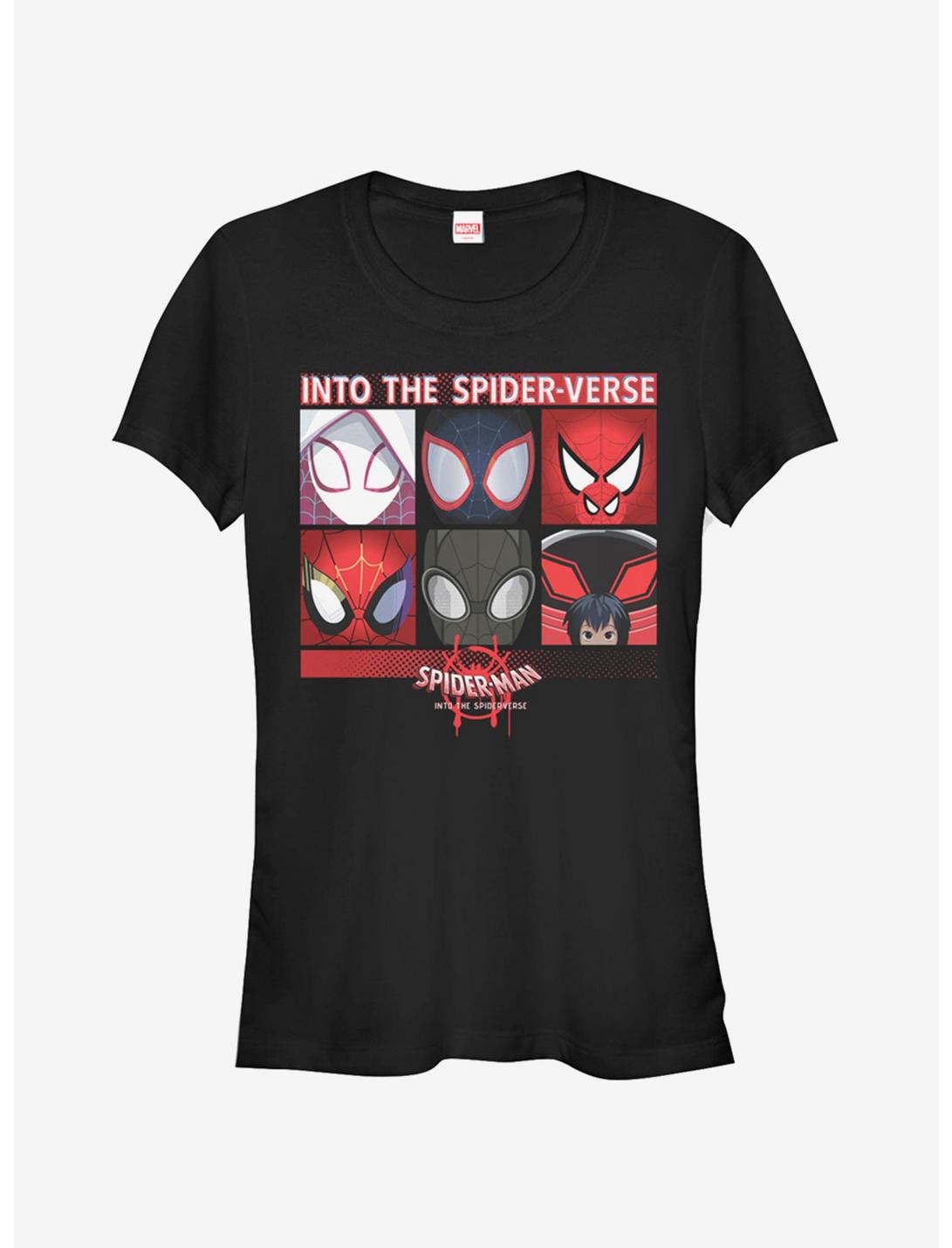 Marvel Spider-Man: Into The Spider-Verse Six Up Girls T-Shirt, BLACK, hi-res