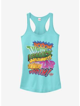 Marvel Spider-Man: Into The Spider-Verse Sound Effects Cancun Blue Girls Tank Top, CANCUN, hi-res