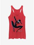 Marvel Spider-Man: Into The Spider-Verse Big Miles Heather Red Girls Tank Top, RED HTR, hi-res