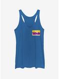 Marvel Spider-Man: Into The Spider-Verse Hello Spider-Man Name Tag Heathered Royal Blue Girls Tank Top, ROY HTR, hi-res