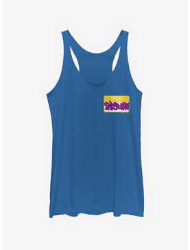 Marvel Spider-Man: Into The Spider-Verse Hello Spider-Man Name Tag Heathered Royal Blue Girls Tank Top, , hi-res