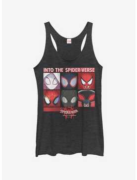 Marvel Spider-Man: Into The Spider-Verse Six Up Heathered Girls Tank Top, , hi-res