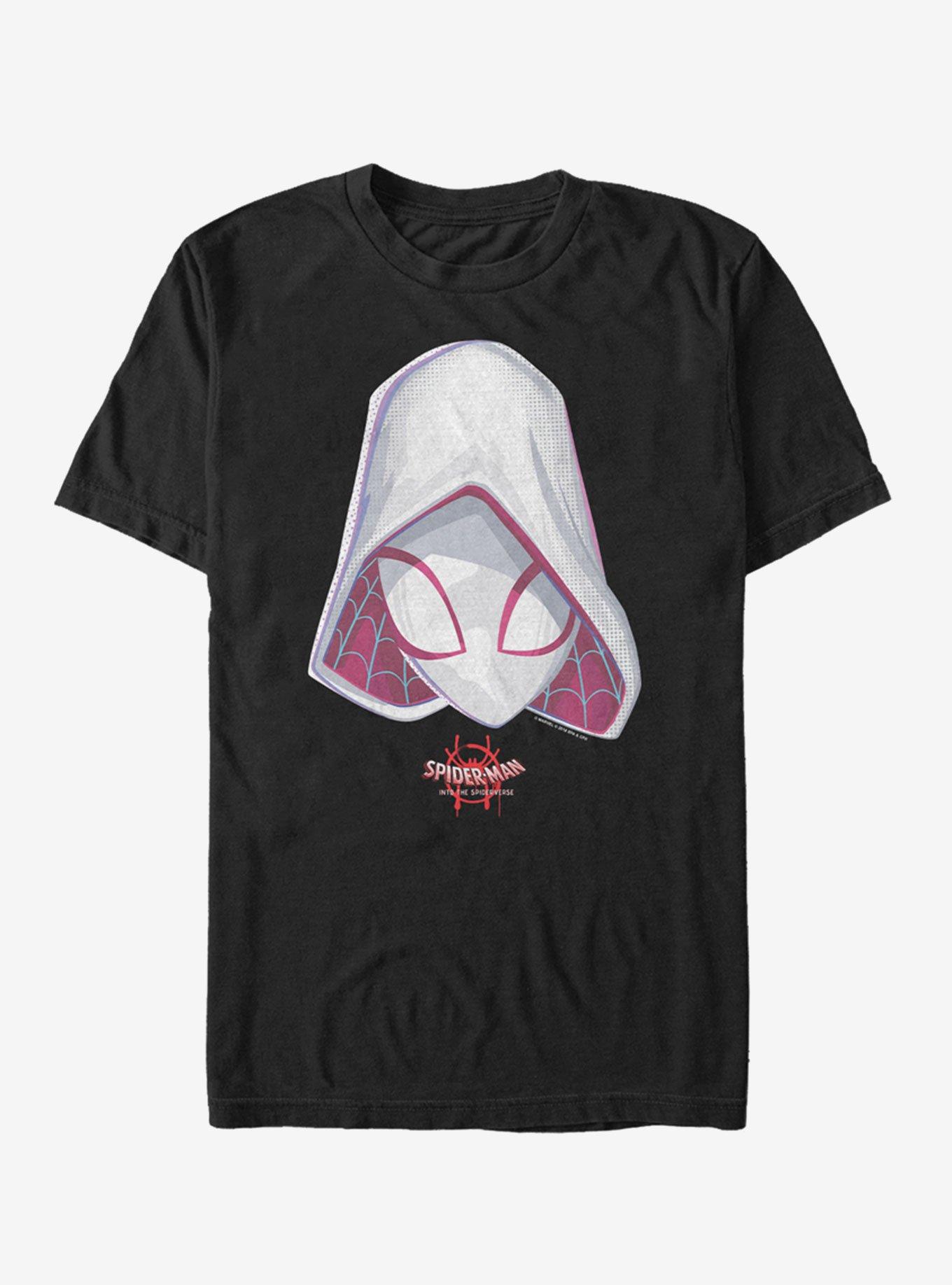 Marvel Spider-Man: Into The Spider-Verse Ghost-Spider Face T-Shirt, BLACK, hi-res