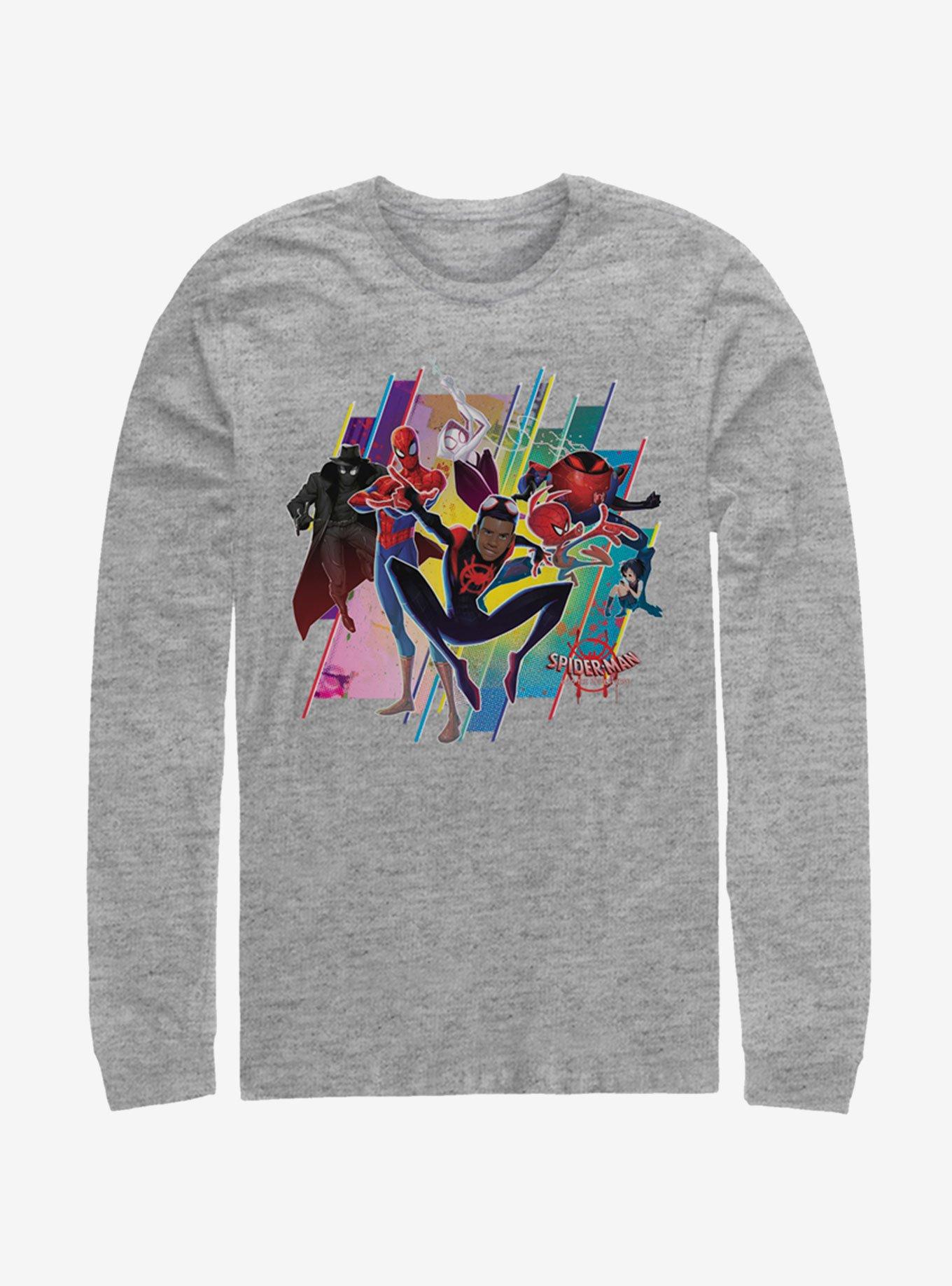 Marvel Spider-Man: Into The Spider-Verse Group Long-Sleeve T-Shirt, ATH HTR, hi-res