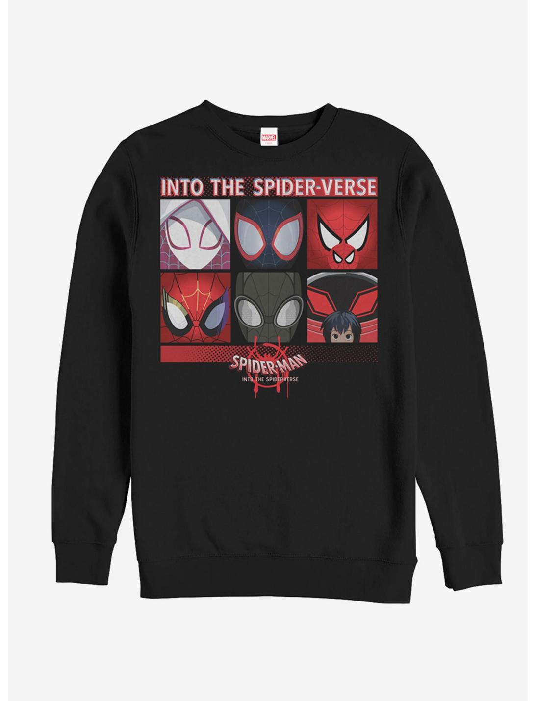 Marvel Spider-Man: Into The Spider-Verse Six Up Sweatshirt, BLACK, hi-res
