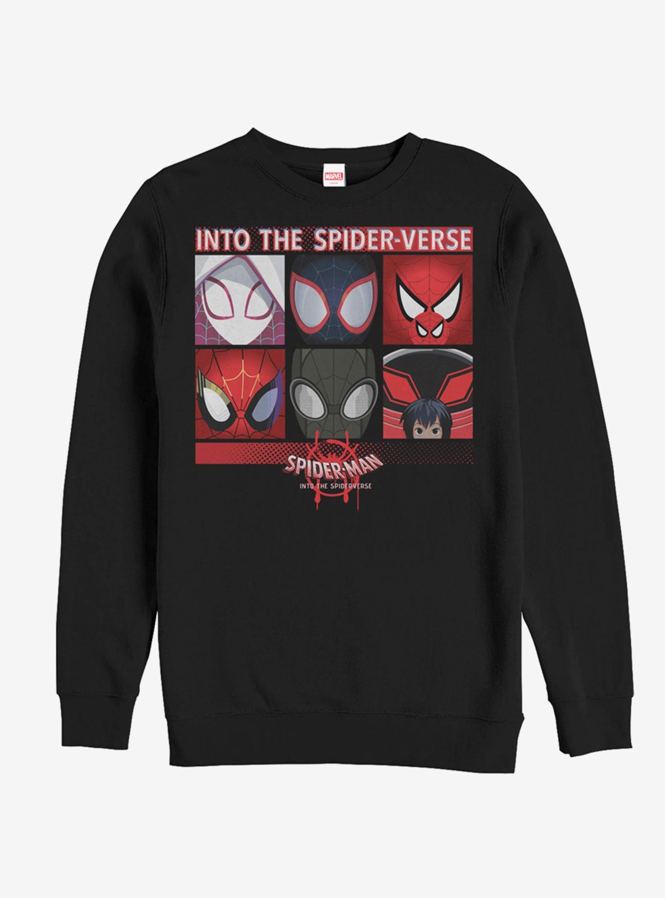 Marvel Spider-Man: Into The Spider-Verse Six Up Sweatshirt, BLACK, hi-res