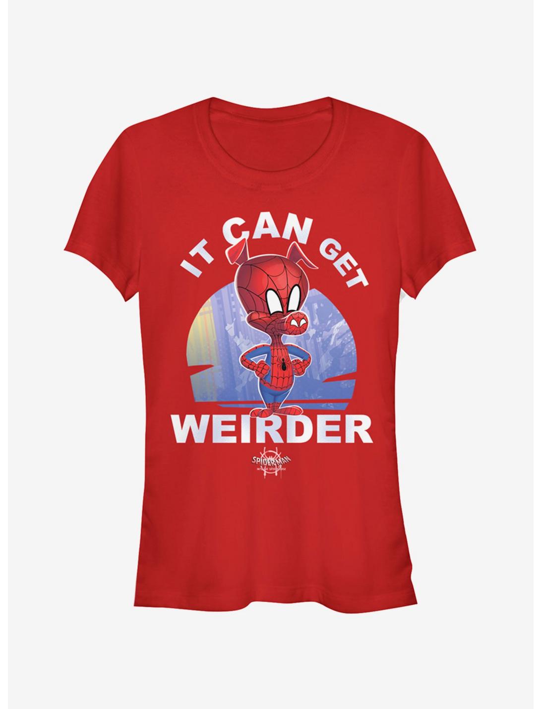 Marvel Spider-Man: Into The Spider-Verse It Can Get Weirder Spider-Ham Girls T-Shirt, RED, hi-res