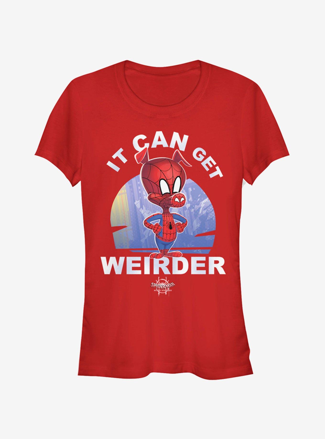 Marvel Spider-Man: Into The Spider-Verse It Can Get Weirder Spider-Ham Girls T-Shirt, RED, hi-res