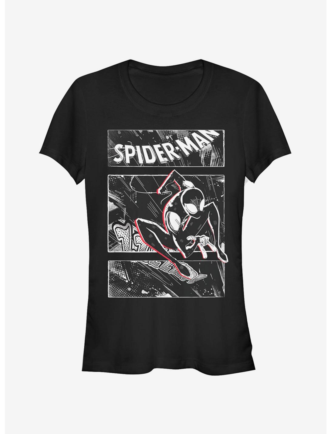 Marvel Spider-Man: Into The Spider-Verse Street Panels Girls T-Shirt, BLACK, hi-res