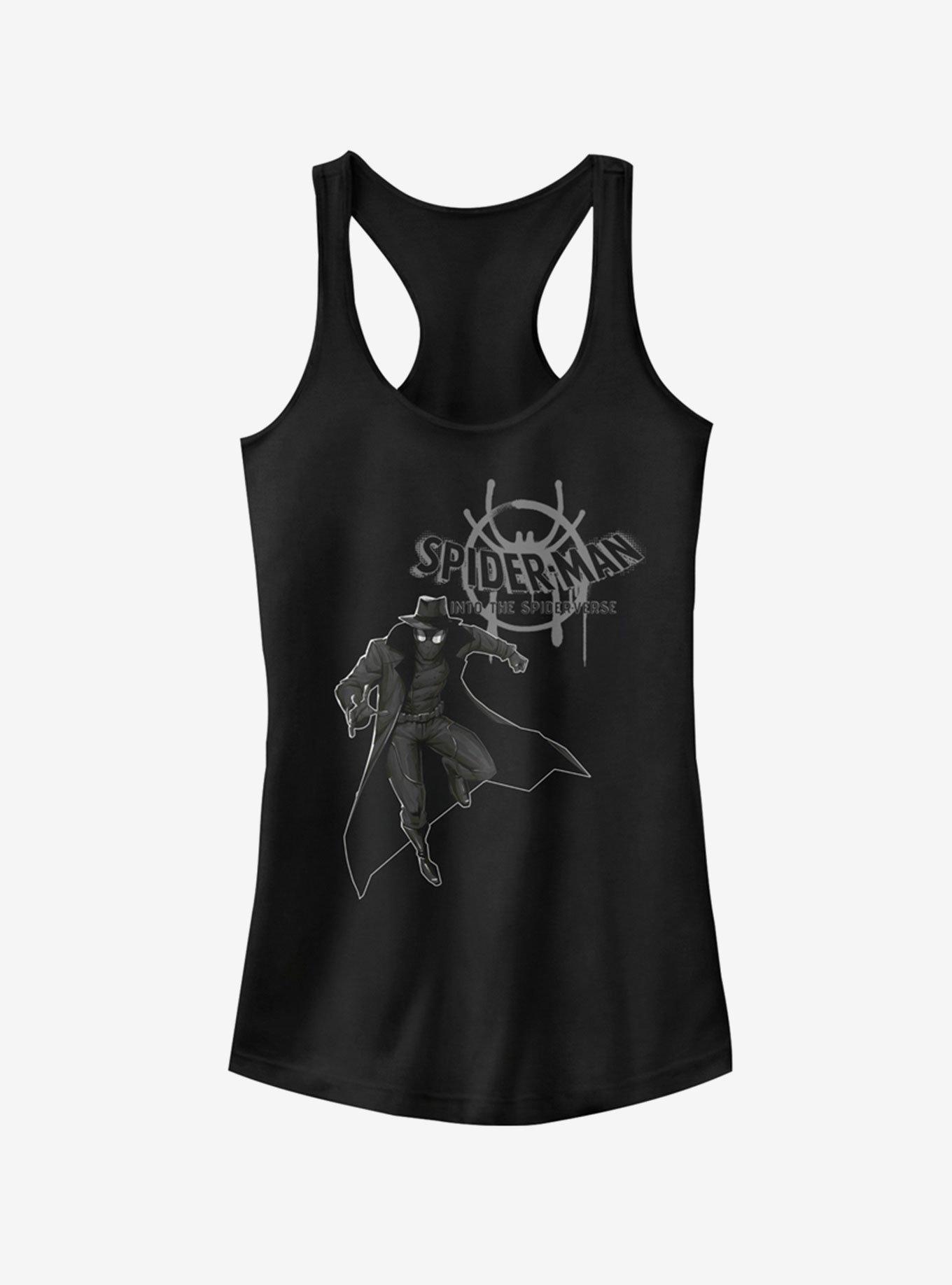 Marvel Spider-Man: Into The Spider-Verse Spider-Man Noir Girls Tank Top, BLACK, hi-res