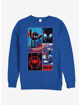 Marvel Spider-Man: Into The Spider-Verse Comic Spiders Sweatshirt, ROYAL, hi-res