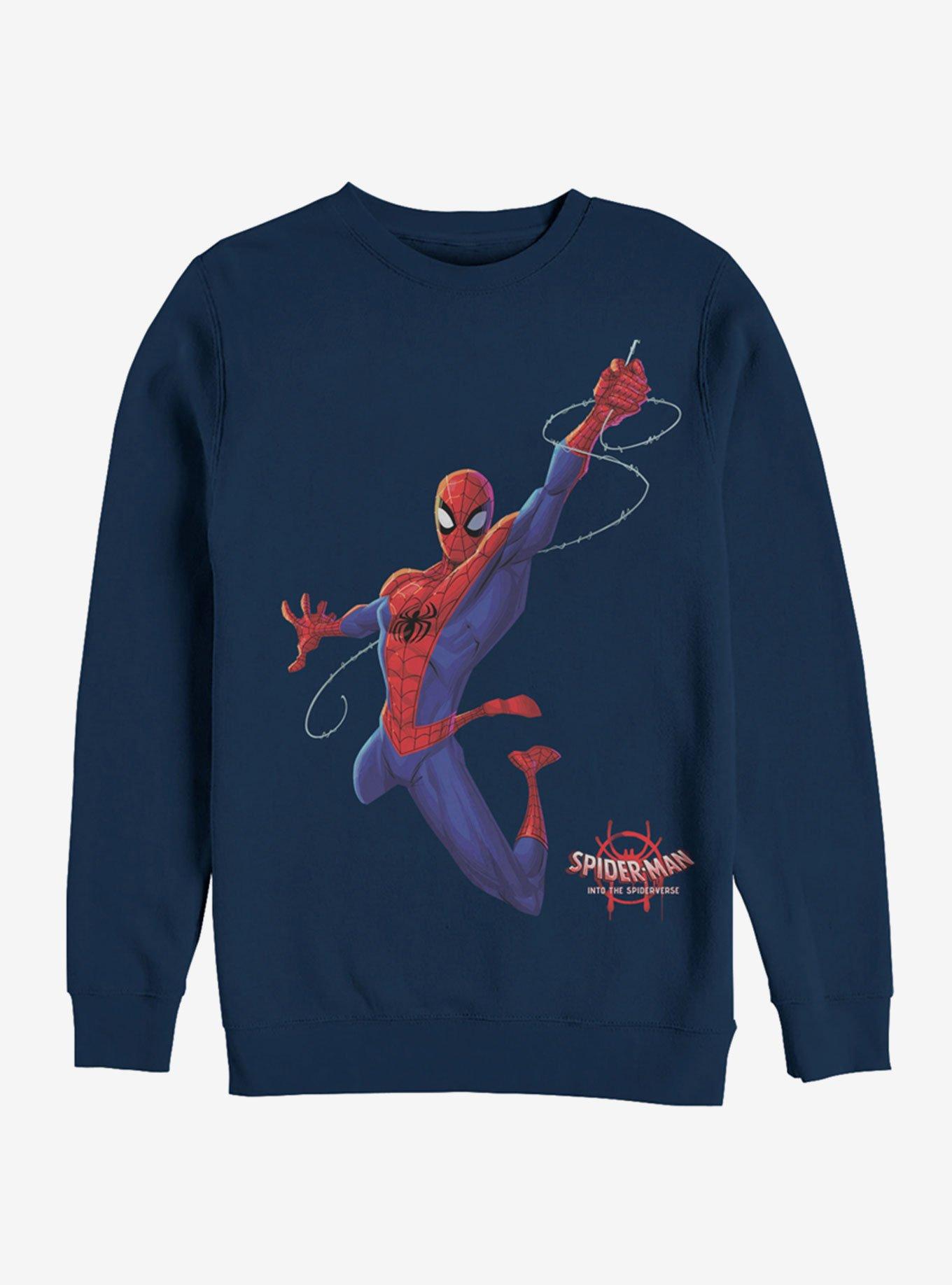 Marvel Spider-Man: Into The Spider-Verse Real Spider-Man Sweatshirt, NAVY, hi-res