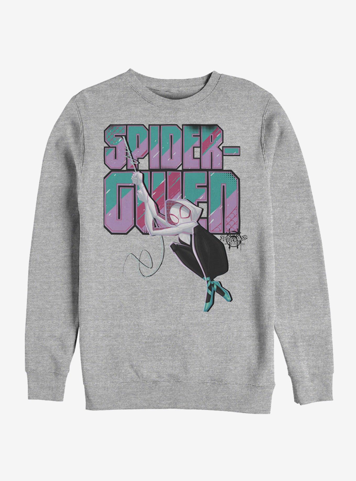 Marvel Spider-Man: Into The Spider-Verse Ghost-Spider Swinging Sweatshirt, ATH HTR, hi-res