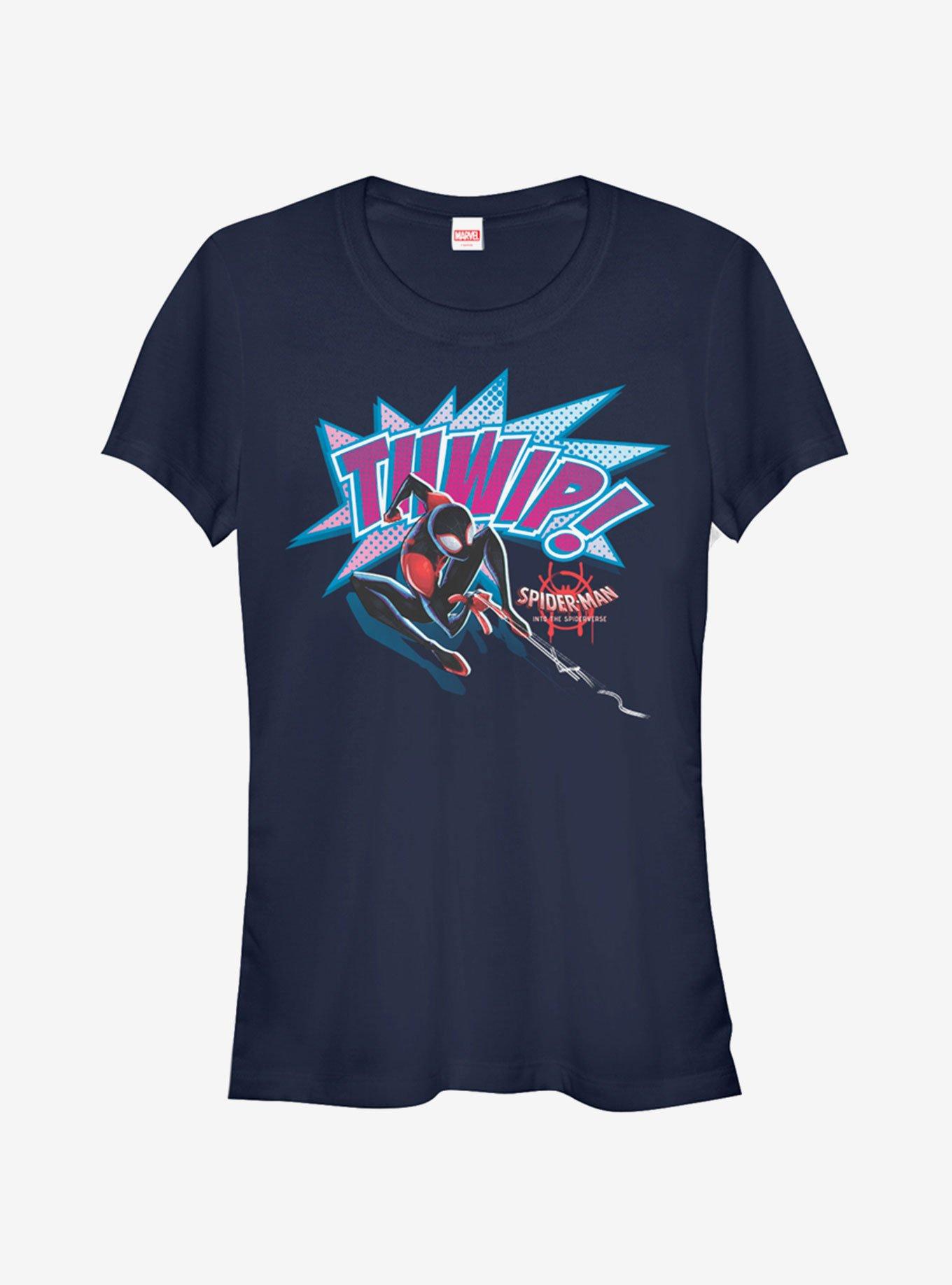 Marvel Spider-Man: Into The Spider-Verse Thwip Spider Girls T-Shirt, NAVY, hi-res