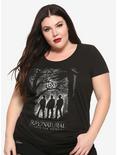 Supernatural Sketch Girls T-Shirt Plus Size, WHITE, hi-res