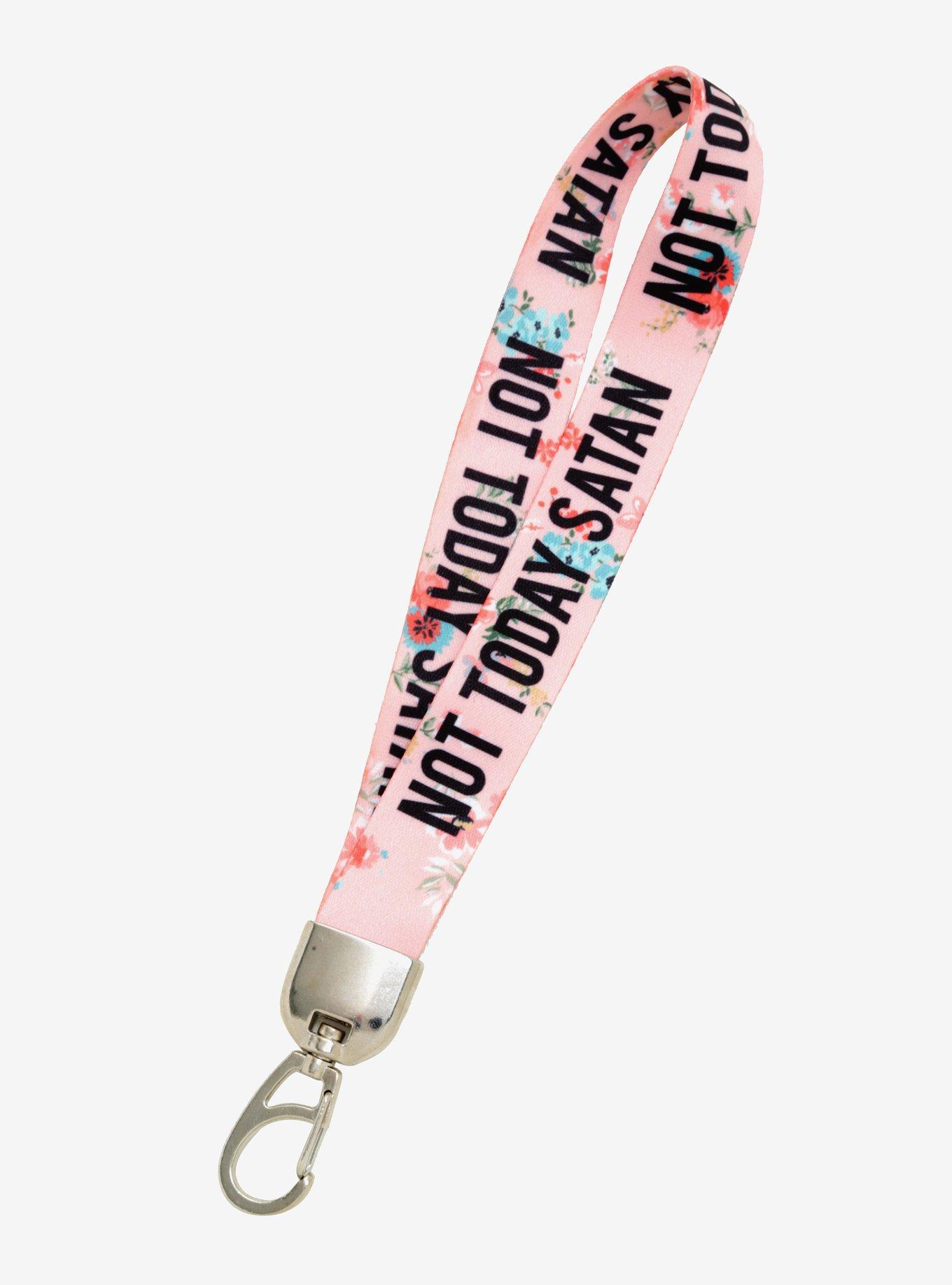 Not Today Satan Wrist Lanyard, , hi-res